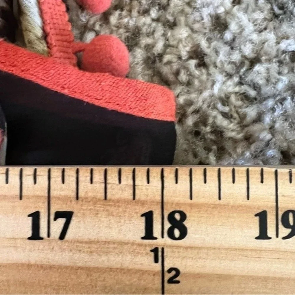 Melissa Paige Sheer Top Tie Neck Pom Pom Sleeve Sz Small Petite - Picture 7 of 8